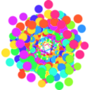 download Color Dots clipart image with 225 hue color
