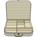 download Suitcase With Compartment clipart image with 0 hue color
