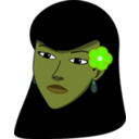 download Woman Head With Flower clipart image with 45 hue color