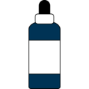 download Dropper Bottle With Label clipart image with 180 hue color