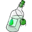 download Bottle With Moonshine clipart image with 90 hue color