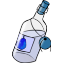 download Bottle With Moonshine clipart image with 180 hue color