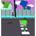 download Neighborhood Street clipart image with 90 hue color