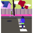 download Neighborhood Street clipart image with 225 hue color