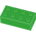 download Blue Lego Brick clipart image with 270 hue color