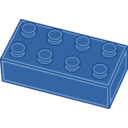 download Blue Lego Brick clipart image with 0 hue color