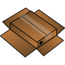 download Cardboard Box Turned Around clipart image with 0 hue color