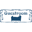 download Guestroom Door Sign clipart image with 0 hue color