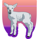 download Young Lamb clipart image with 180 hue color