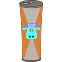 download Simple Cartoon Energy Drink Can clipart image with 180 hue color