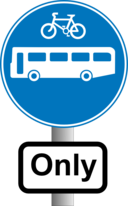 Roadsign Buses And Bikes