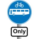 download Roadsign Buses And Bikes clipart image with 0 hue color