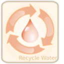 download Recycle Water clipart image with 180 hue color