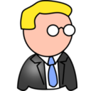 download Businessman clipart image with 0 hue color