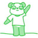 download Happypanda clipart image with 270 hue color