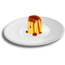 download Creme Caramel On Plate clipart image with 0 hue color