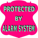 download Protected By Alarm System Sign 2 clipart image with 90 hue color