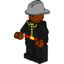 download Lego Town Fireman 2 clipart image with 0 hue color