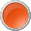 download Glossy Orange Button clipart image with 0 hue color