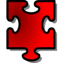 download Red Jigsaw Piece 15 clipart image with 0 hue color