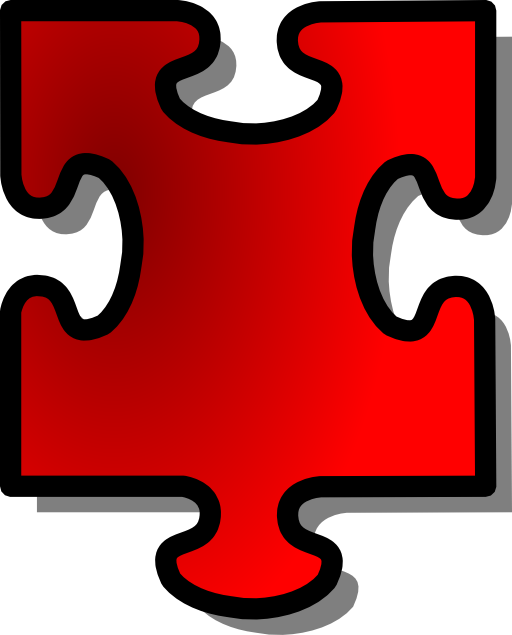 Red Jigsaw Piece 15