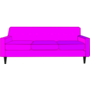 download Blue Sofa clipart image with 90 hue color
