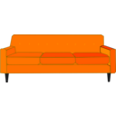 download Blue Sofa clipart image with 180 hue color