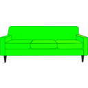 download Blue Sofa clipart image with 270 hue color
