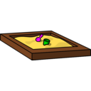 download Sandbox clipart image with 0 hue color