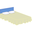 download Bed clipart image with 180 hue color