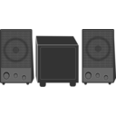 download Speakers clipart image with 0 hue color