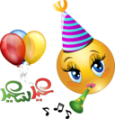 Party Girl Smiley Emoticon