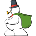 download Snowman Side View clipart image with 0 hue color