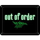 download Schild Out Of Order clipart image with 135 hue color