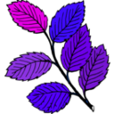 download Summer Leaves clipart image with 180 hue color