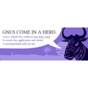 download Gnu Speaking clipart image with 225 hue color