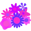 download Flower Cluster clipart image with 270 hue color