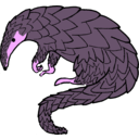 download Pangolin clipart image with 270 hue color
