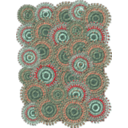 download Seafoam Salmon Circle Pattern Scrapbook Paper clipart image with 0 hue color