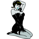 download Pin Up Blue clipart image with 180 hue color