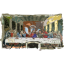 download Last Supper clipart image with 0 hue color