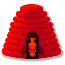 download Beehive clipart image with 315 hue color