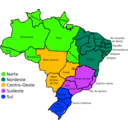 download Map Of Brazil V3 clipart image with 45 hue color
