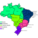 download Map Of Brazil V3 clipart image with 90 hue color