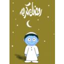 download Ramadan Kareem With Boy clipart image with 180 hue color