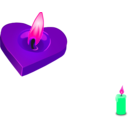 download Valentines Candle clipart image with 270 hue color