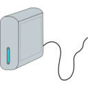 download External Hard Drive clipart image with 315 hue color