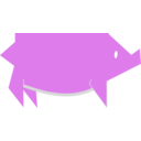 download Origami Piggy clipart image with 270 hue color