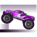 download Monster Truck Stunt clipart image with 90 hue color