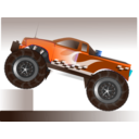 download Monster Truck Stunt clipart image with 180 hue color